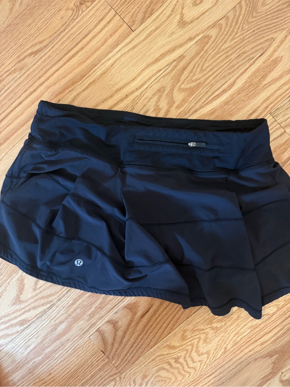 lululemon athletica Women’s Black Athletic Skort with Zip Pocket